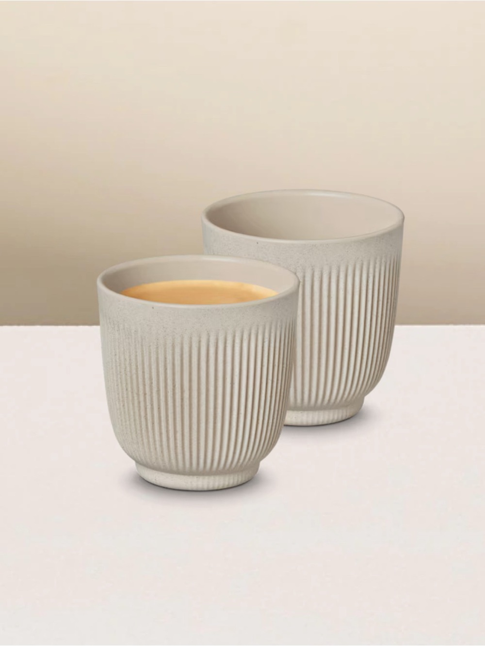 Nespresso Loop Gran Lungo Espresso Coffee Cups Neutral - Set of 2 cups